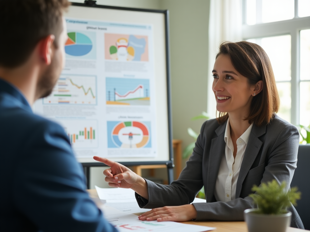 Financial education discussion with digital resources